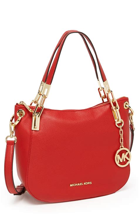 red michael kors handbags|michael kors red shoulder bag.